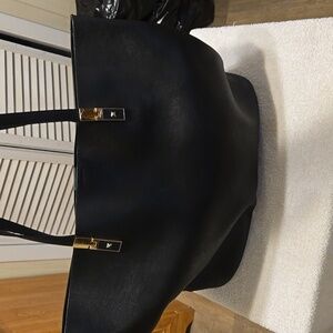 Sasha + Sofi vegan black leather bag